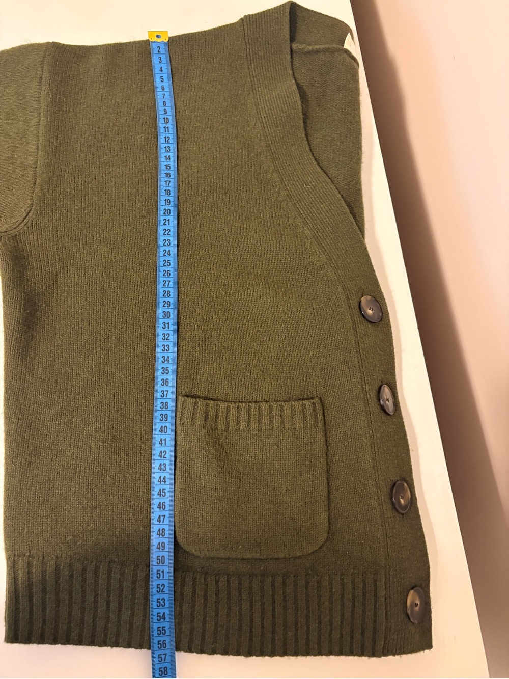 Sezane Jady Cardigan 100% Yak Wool Perfect Green XXL - Picture 6 of 12